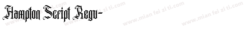 Hampton Script Regu字体转换
